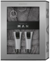 Geschenkset mit Microfaser Bademantel &quot;MEN&quot; in...