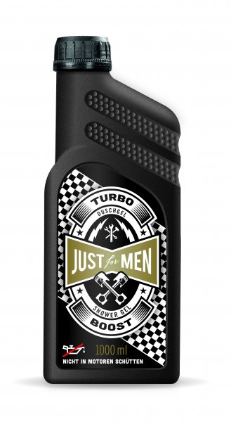 1000ml Duschgel &quot;only for real men&quot; im Kanister schwarz