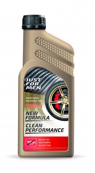 1000ml Duschgel &quot;only for real men&quot; im Kanister goldfarben