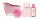 Geschenkset &quot;Powder Rose&quot; in mittlerer Badewanne 3tlg. rosefarben