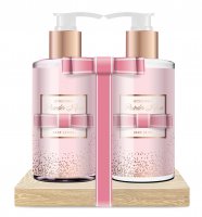 Handspender Set &quot;Powder Rose&quot; auf Holztray mit...