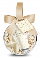 Kugel Geschenkset mit Schleife goldfarben