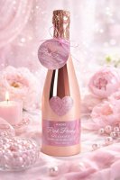 Bade- und Duschgel in Champagnerflasche ros&egrave;farben Badezusatz