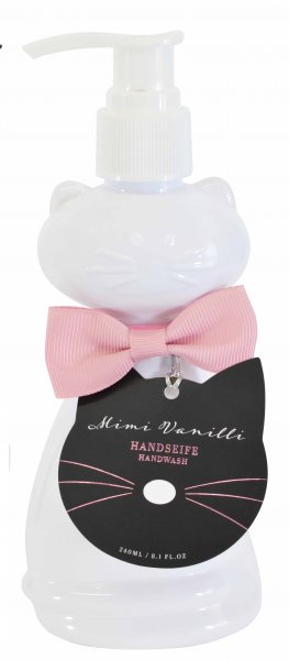 Handseife im Katzenspender &quot;Mimi Vanilli&quot; WEISS