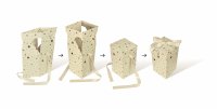 Verpackungsfaltbox mit Sternen und Schleife