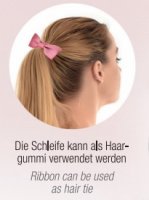 Handseife mit Rosenbl&auml;ttern im Spender mit Schleife